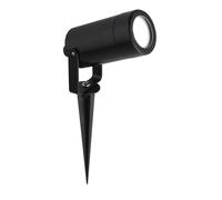Faretto Picchetto Moderno Spikey Policarbonato Nero Trasparente 1 Luce Gu10