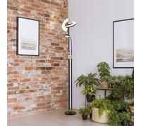 Searchlight Piantana LED Gio, ottone satinato/nero Searchlight