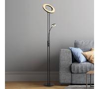 Piantana Contemporaneo Mother Child Acciaio Nero Policarbonato Led 25,5W 3000K