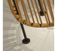 Searchlight Piantana LED solare Livay, ocra, rattan, 68 cm, IP44 Searchlight