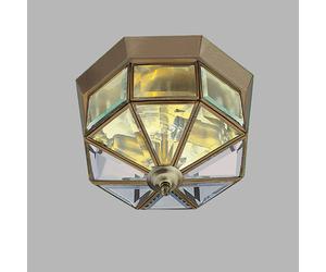 Searchlight Plafoniera Flush classica in ottone antico, ottagonale Searchlight