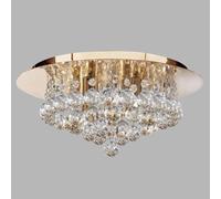 Searchlight Plafoniera Hanna con sfere di cristallo, oro 35 cm 3404-4GO