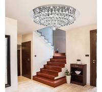 Searchlight Plafoniera Hanna cromo sfere di cristallo 55cm 3408-8CC