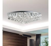 Searchlight Plafoniera Hanna cromo sfere di cristallo 80 cm 9598-8CC