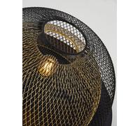 Plafoniera Industrial-Nordico Favo Acciaio Nero Oro 1 Luce E27