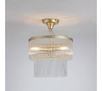 Searchlight Plafoniera Lara, Ø 35 cm, color oro/trasparente, vetro/metallo Searchlight