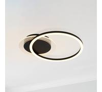 Searchlight Plafoniera LED Contour, nero opaco, lunghezza 40 cm, ferro/acrilico Searchlight