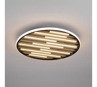 Searchlight Plafoniera LED Equalise, Ø 49 cm, nero/marrone chiaro, metallo Searchlight