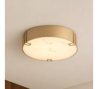 Searchlight Plafoniera LED Marmo, color oro, metallo, IP44, 3.000 K Searchlight