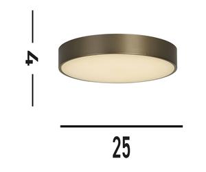 Searchlight Plafoniera LED Palma, color bronzo, Ø 25 cm, acciaio/acrilico Searchlight