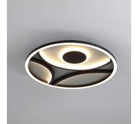 Searchlight Plafoniera LED Zendisc, motivo semicerchio, Ø 39 cm, nero Searchlight