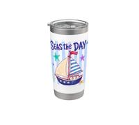 SEAS the DAY Barca a vela Ocean Explorer Design Bicchiere termico in acciaio inox doppia parete