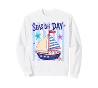Seas The Day Barca a Vela Ocean Explorer Design Felpa