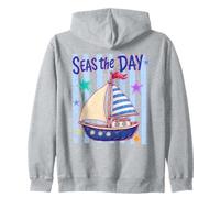 Seas The Day Barca a Vela Ocean Explorer Design Felpa con Cappuccio