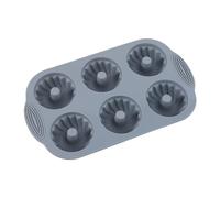 Seashell Baking Mold - 11.22x6.69x1.38inch Silicone 6-Cavity Baking Tray for Cookies, Chocolate, Non-Stick Flexible Design with Easy Removal, Pastry Mold for Home Kitchen, Party Treats, Dessert Craft