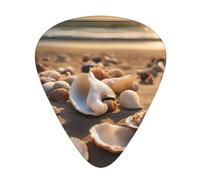 Seashell Landscape On The Beach - Set di plettri per chitarra in ABS di alta qualità, vari spessori, migliora la tua esperienza di gioco