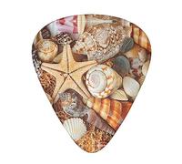 Seashell Landscape On The Beach StOlmx - Set di plettri per chitarra, design con stampa completa, 3 spessori disponibili