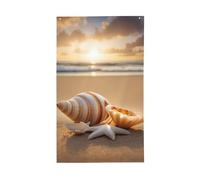 Seashell Paesaggio Sulla Spiaggia Stampa Bandiera Decorativa Esterna Duty Flag Indoor Display Yard Stagioni Decorazioni Vacanze