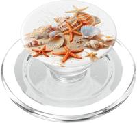 Seashell Stella marina e conchiglie oceaniche su Sandy Beach Art PopSockets PopGrip per MagSafe