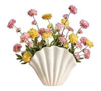 Seashell Vase Modern Aesthetic - Coastal Seashell Table Centerpiece Coastal