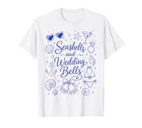 Seashells And Wedding Bells Bridesmaid Bachelorette Party Maglietta