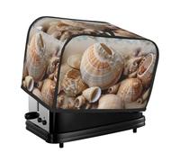 Seashells By The Seashore Coperture per tostapane a 2 fette di copertura trapuntata per tostapane antipolvere piccola copertura lavabile per elettrodomestici per il pane protettivo per cucina piccoli