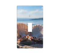 Seashells by The Seashore - Placca per interruttore con stampa di conchiglie, 1 gang