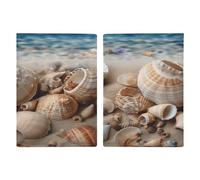 Seashells by The Seashore Porta passaporto PU per donne e uomini, custodie per carte di credito essenziali da viaggio, portafoglio da viaggio per carta d'identità, credito, assicurazione, previdenza