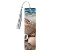 Seashells by The Seashore Segnalibro in legno fai da te Segnalibro artigianale in legno con nappe colorate Etichette regalo in legno Etichette regalo insolito per gli amanti dei libri uomini donne
