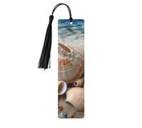 Seashells by The Seashore Segnalibro in legno fai da te Segnalibro artigianale in legno con nappe colorate Etichette regalo in legno Etichette regalo insolito per gli amanti dei libri uomini donne