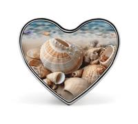 Seashells by The Seashore - Spilla a forma di cuore, per donne e uomini, accessori alla moda per cappelli, borse, giacche, cappotti, regali di giorno
