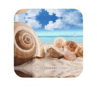 Seashells By The Seashoreprint - Set di 6 sottobicchieri in pelle, adatti per ristoranti, cucine, uffici e così via