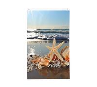 Seashells On The Beach Bandiera Da Cortile Appendere Bandiera Di Benvenuto Stagionale Banner 90X150Cm Per Casa Camera Da Letto Celebrazione