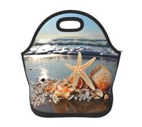 Seashells on the Beach Borsa per il pranzo per donne e uomini, riutilizzabile, borsa termica per il pranzo, grande capacità, contenitore per il pranzo, per lavoro, ufficio, picnic, viaggi