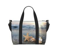 Seashells On The Beach Stampa Bandiera Italia Stampa Borsa Versatile per Viaggio, Borsa a Tracolla a Mano Borsa da Viaggio per Ogni Vostra Necessità