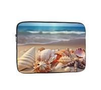 Seashells On The Sandy Beach Custodia per laptop da 15 pollici, impermeabile, antiurto, borsa per computer portatile, borsa leggera per tablet