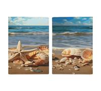Seashells on The Sandy Beach Porta passaporto PU per donne e uomini, custodie per carte di credito essenziali da viaggio, portafoglio da viaggio per carta d'identità, credito, assicurazione