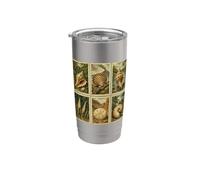 Seashells Stamp Summer Sunshine Beach Bicchiere termico in acciaio inox doppia parete