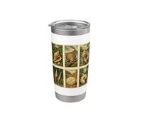 Seashells Stamp Summer Sunshine Beach Bicchiere termico in acciaio inox doppia parete