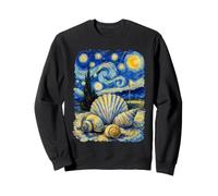 Seashells Van Gogh Vacanze estive al Sole e sulla Spiaggia Felpa