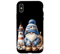 Seaside Boat Captain Gnome For Men With Lighthouse At Ocean Custodia per iPhone X/XS