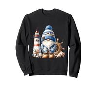 Seaside Boat Captain GNOME for Men with Lighthouse At Ocean Felpa