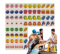 Seaside Escape Game Block Mahjong, set di giochi Mahjong con bandiere,Gioco da tavolo sulla spiaggia con motivi di bandiere nazionali - Gioco per feste in famiglia Set di tessere Mahjong per adulti, b