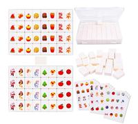 Seaside Escape Gioco da Tavolo, 65 Blocchi 30mm, Bandiere Nazionali, Gioco di Piastrelle per Feste in Famiglia