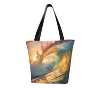Seaside Grand Waves Tidal Print Comoda borsa a tracolla estiva Borsa da viaggio in spiaggia Lavoro Uso quotidiano Versatile Trasporto