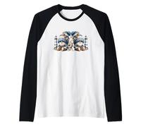 Seaside Lighthouse Keeper GNOME Couple for Family Vacation Maglia con Maniche Raglan