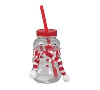 Seaside No.64 - Bicchieri a forma di Natale con cannuccia per decorazione e bevande preferite - recipienti con cannuccia come attrazione sulla tua lavagna (pupazzo di neve)
