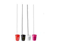 Seaside No.64 - Bicchieri da liquore da appendere - bicchieri da festa JGA compleanno, anniversario, festival, serata degli uomini - Set da 6 cl/60 ml - in plastica con catena (set da 4 pezzi)