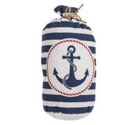 Seaside No.64 - Fermaporta marittimo in tessuto con motivo / logo - a righe blu e bianche con ancora anche come fermaporta - Moderna borsa per soggiorno, camera da letto, cameretta dei bambini