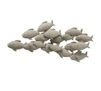 Seaside No.64 - Oggetto da parete marittimo in metallo grigio Effetto 3D Decorazione senza tempo per tutte le stanze (pesce piccolo)